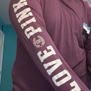 Purple Lightweight Long Sleeved VS PINK Shirt